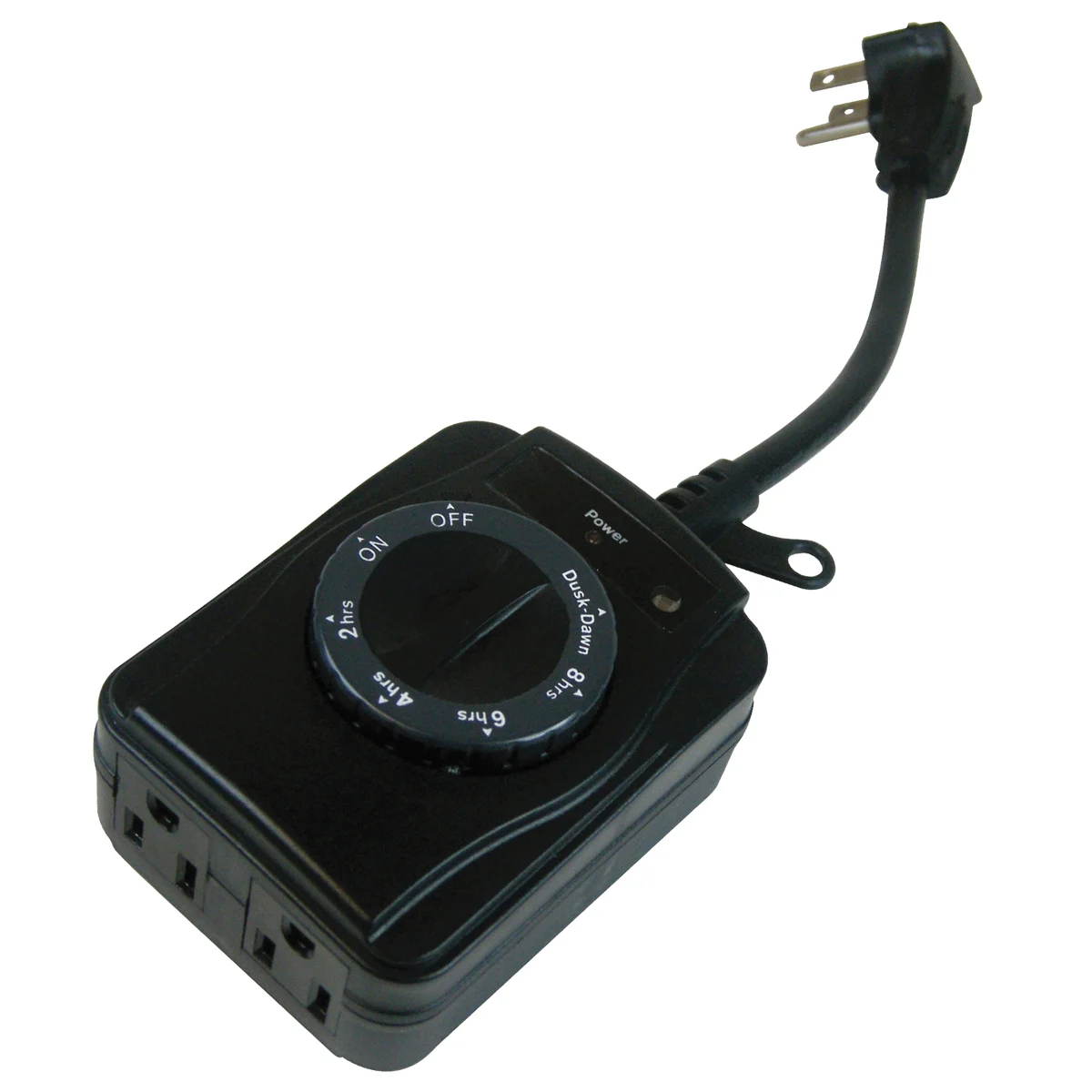 TNOCD002 Countdown Timer with Photo Sensor, 15 A, 125 V, 1875 W, 2-Outlet, Black