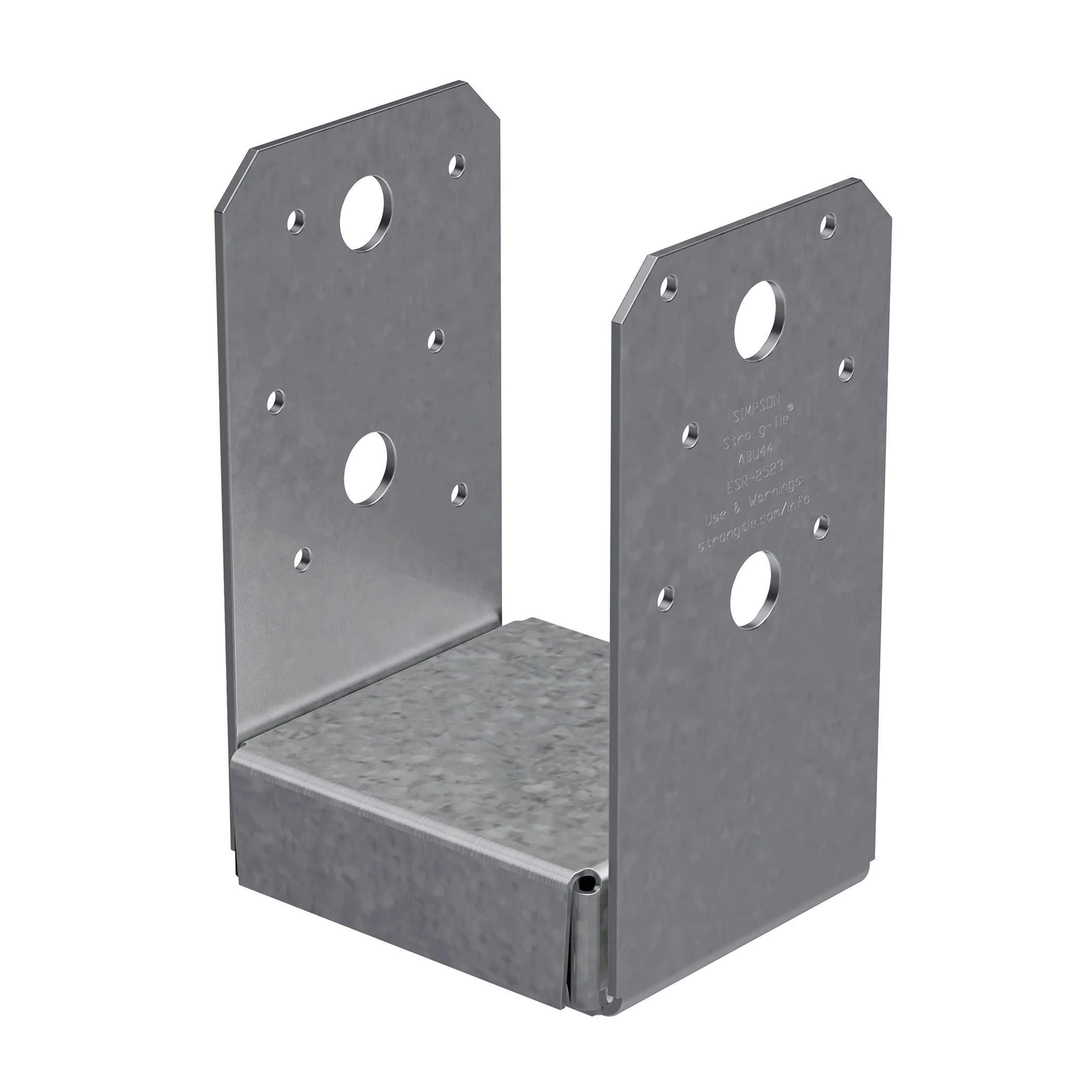 ABU Series ABU44Z Post Base, 4 x 4 in Post, 16 ga, Steel, ZMAX - Simpson Strong-Tie