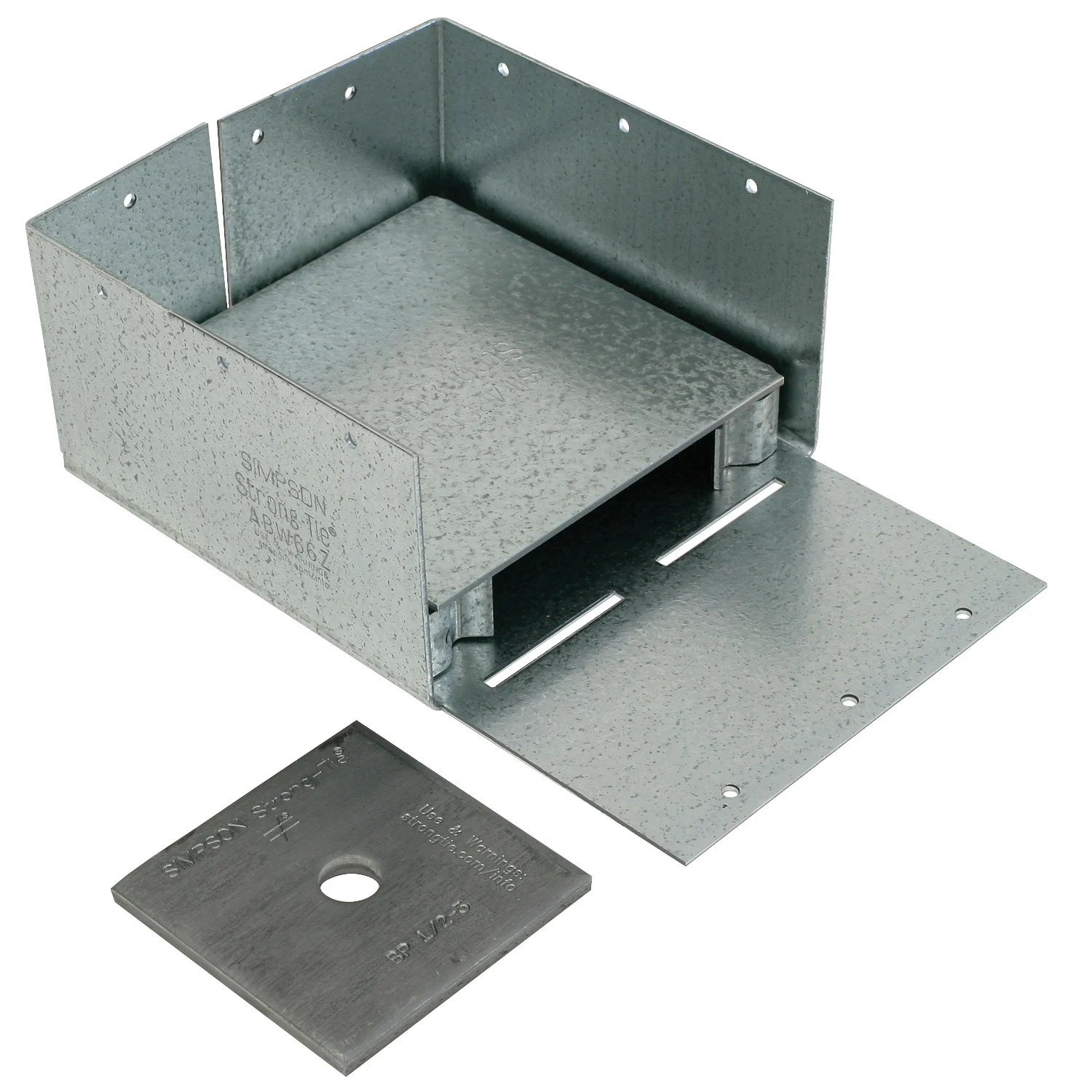 ABW Series ABW66Z Post Base, 6 x 6 in Post, 12 ga, Steel, ZMAX - Simpson Strong-Tie