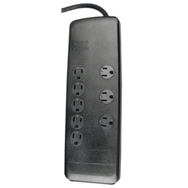41618 Surge Protector, 120 VAC, 15 A, 8-Outlet, 3540 J Energy, Black