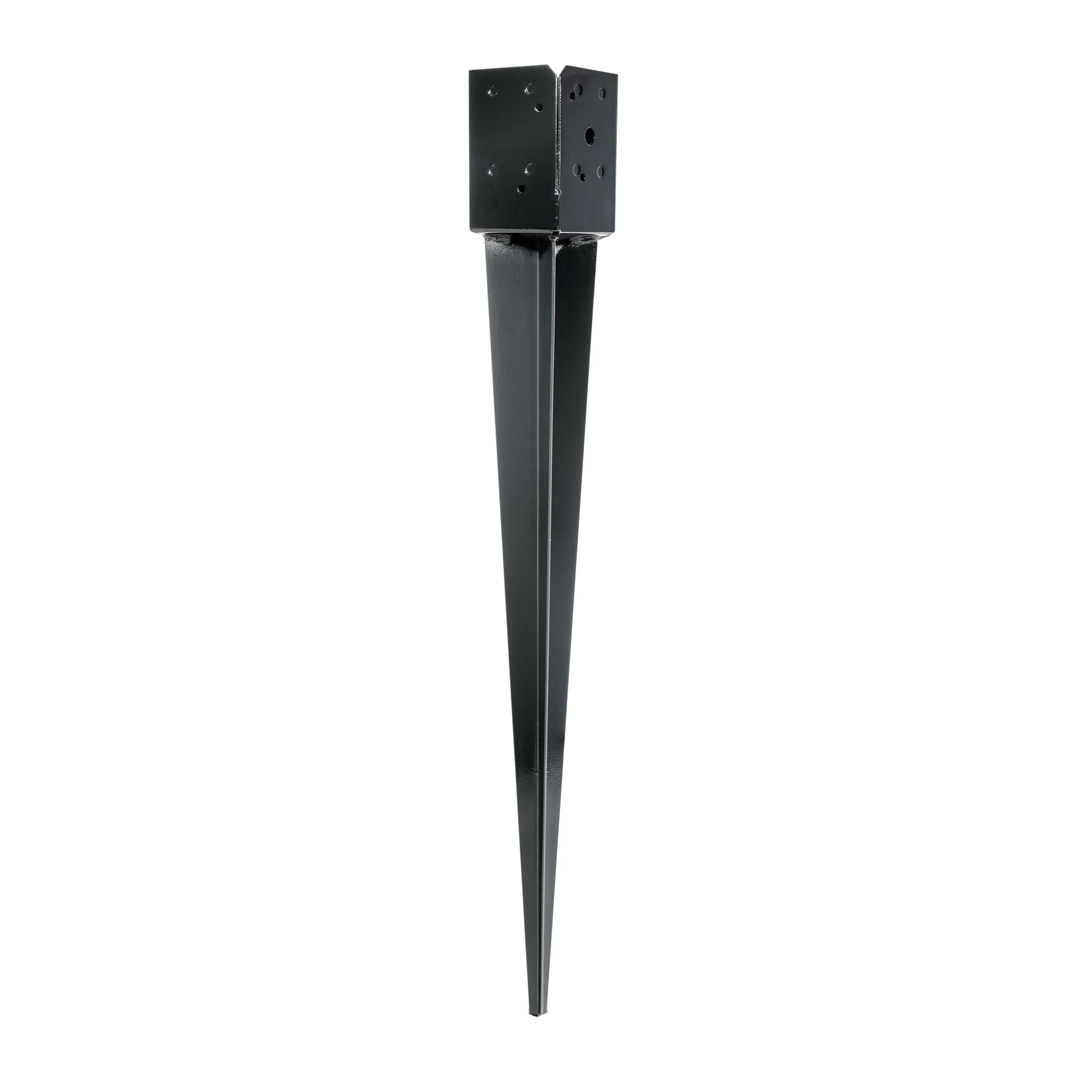 FPBS44 Fence Post Spike, 12 ga, Steel, Black, Powder-Coated