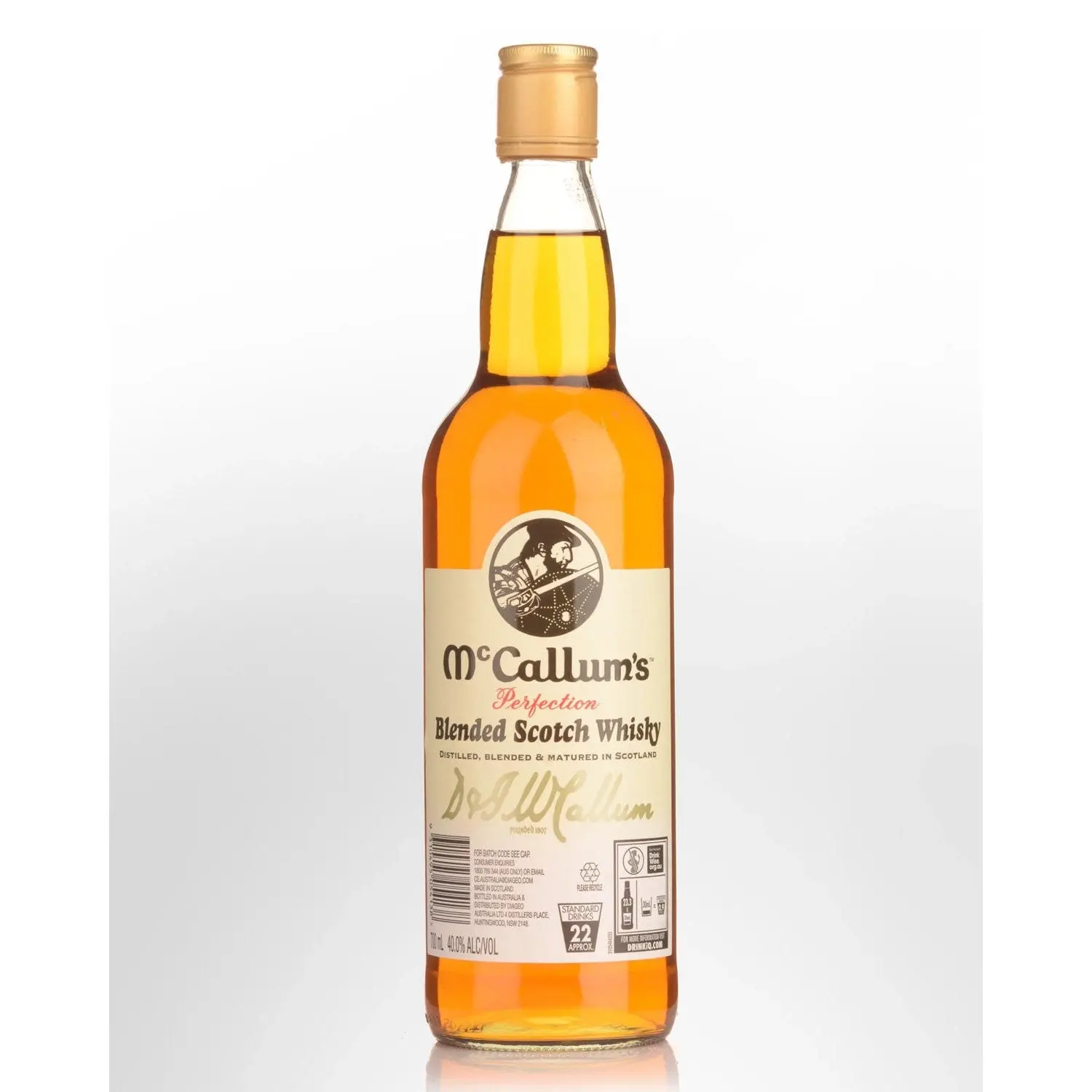 McCallums Perfection Blended Scotch Whisky 700ml - Alcohol