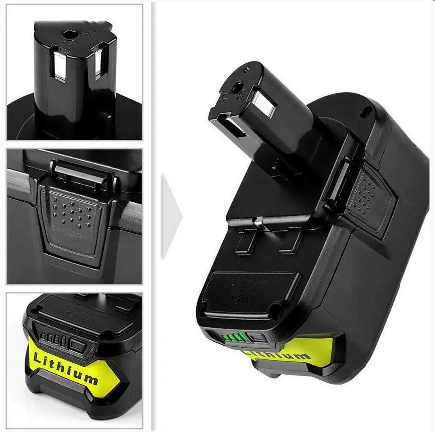 10.0AH For Ryobi One+ Plus P108 Lithium Battery RB18L50 P104 - Electronics