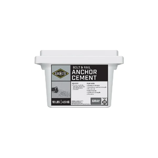 5097 Anchor Cement, Gray, Solid, 10 lb Pail - Sakrete