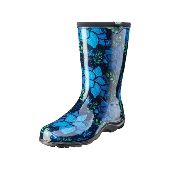 5018SSBL-07 Rain Boots, 7, Spring Surprise, Blue, Rubber