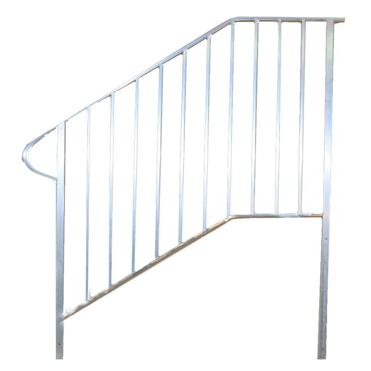 11057SR Series Step Railing, For: 48 in W x 55 in D x 28 in H Step, Aluminum - Century Group