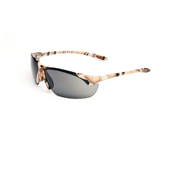 7446 Safety Glasses, Smoke Black Lens, Camouflage Frame, Plastic Frame, Scratch-Resistant Lens, Half Frame, Polycarbonate Lens