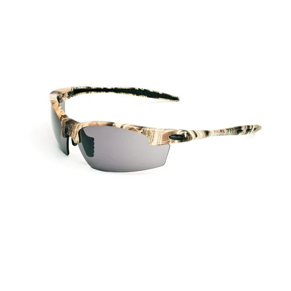 7496 Safety Glasses, Smoke Black Lens, Camouflage Frame, Anti-Fog, Scratch-Resistant Lens, Plastic Frame, Half Frame, Polycarbonate Lens
