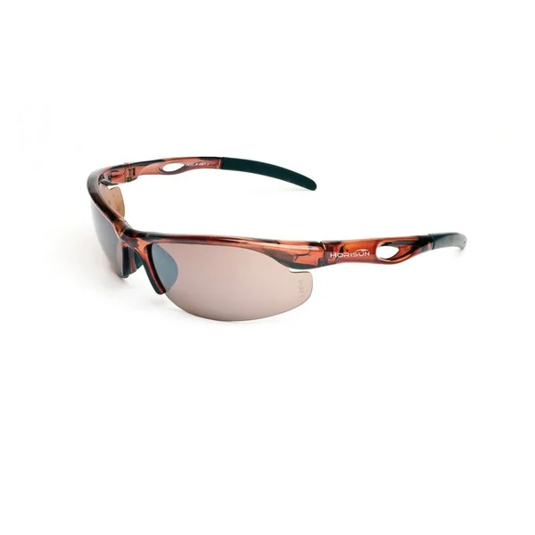 7433 Safety Glasses, Anti-Fog, Scratch-Resistant Lens, Half Frame, Plastic Frame, Polycarbonate Lens, Brown Frame