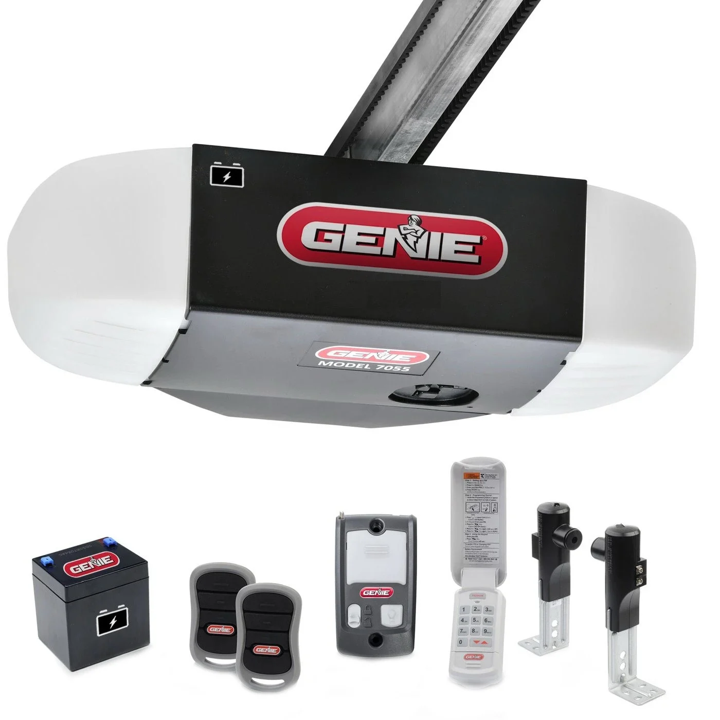 StealthDrive 7055-TKV Garage Door Opener with Battery, Belt Drive
