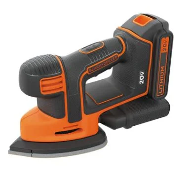 MOUSE BDCMS20C Sander, 20 V, 1.5 Ah - Black+Decker