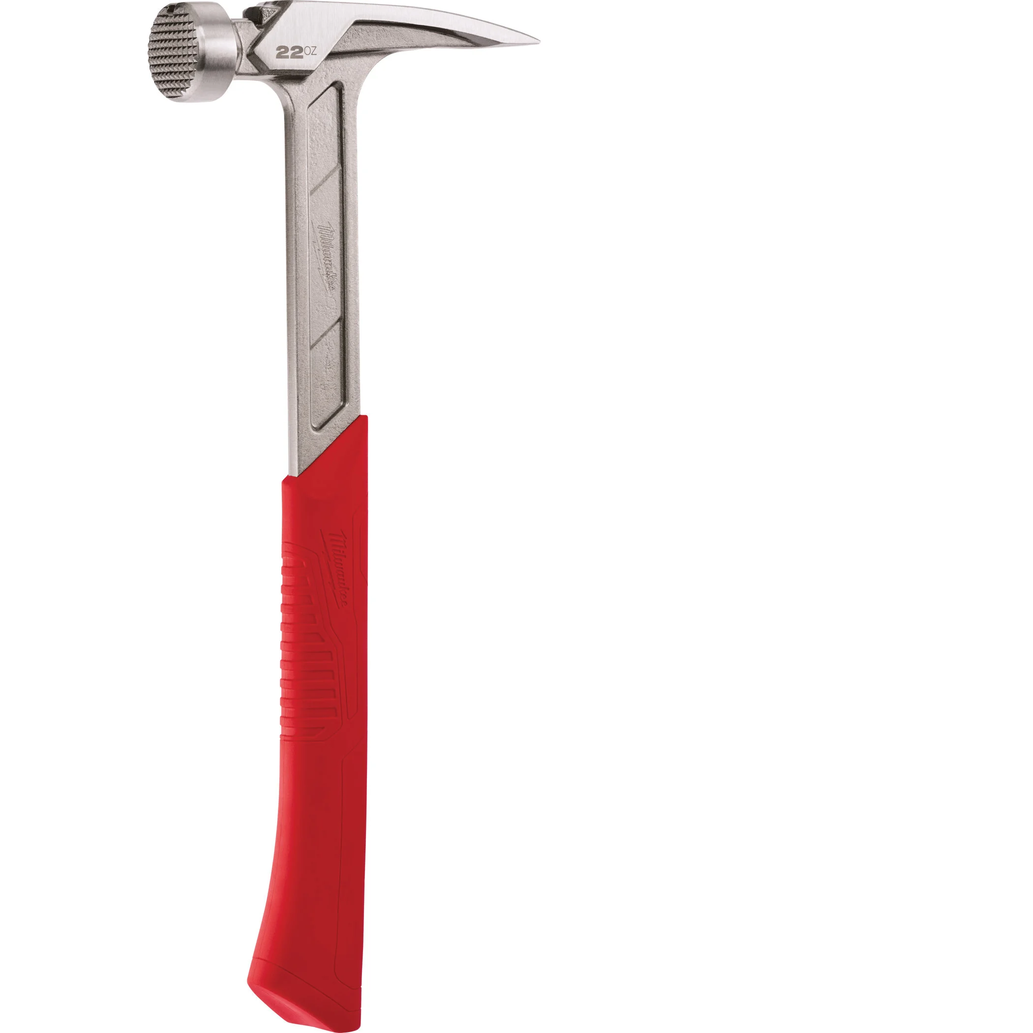 48-22-9022 Framing Hammer, 22 oz Head, Anti-Ring Claw, Milled Face, Straight Claw Head, Steel Head, 15 in OAL