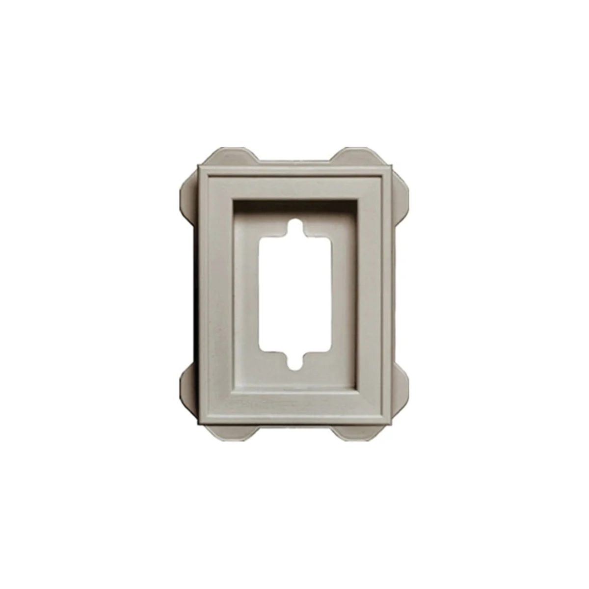 021163 Siding Block, 6-3/4 in L, 6-3/4 in W, Vinyl, Gray