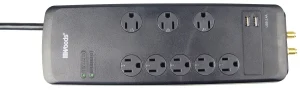 41629 Surge Protector Strip, 120 V, 15 A, 8 -Outlet, 3540 J Energy