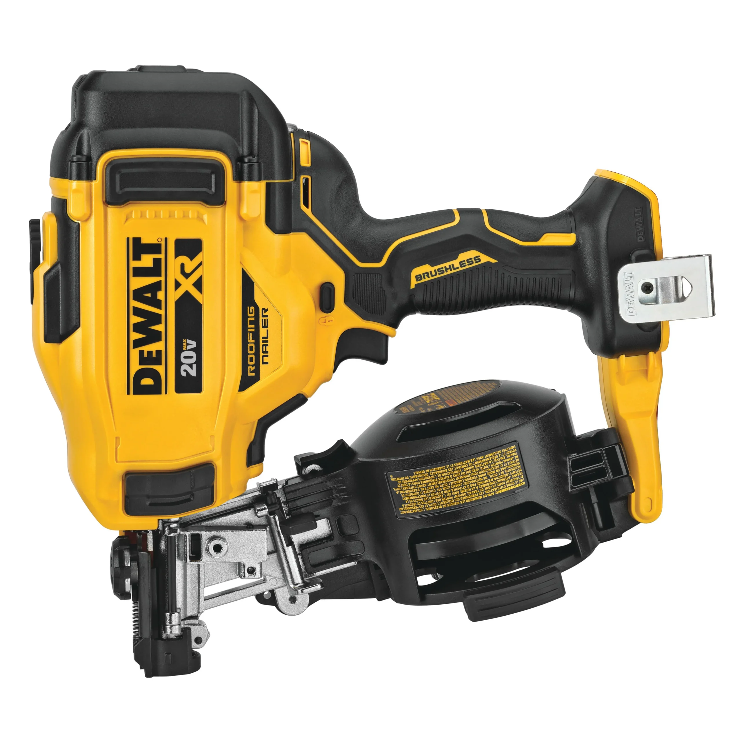 20V MAX Series DCN45RNB Cordless Coil Roofing Nailer, 20 V, 15 deg, TOOL ONLY - DEWALT