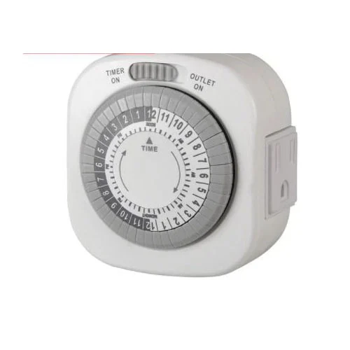 TM1677DHB Programmable Mechanical Timer, 15 A, 125 V, 1875 W, 1-Outlet, White