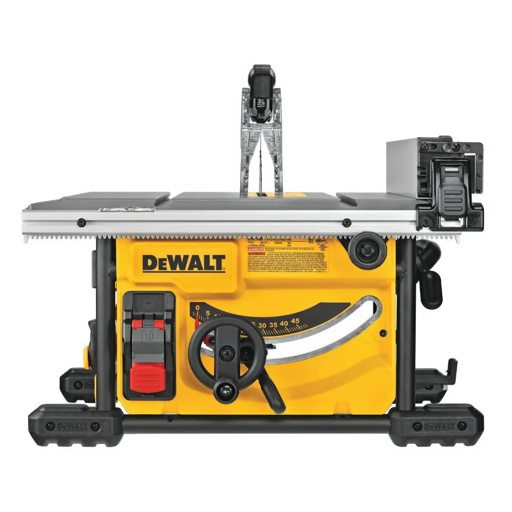 DWE7485 Compact Jobsite Table Saw, 120 VAC, 15 A, 8-1/4 in Dia Blade, 5/8 in Arbor, 24-1/2 in Rip Capacity Right