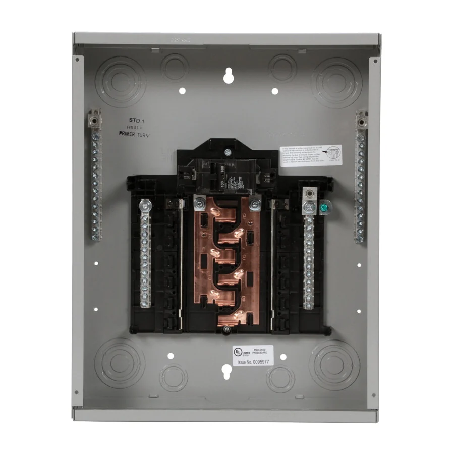 PN PN2040B1200C Assembled Load Center, 200 A, 20 -Space, 40 -Circuit, Main Breaker, Plug-On Neutral, Gray