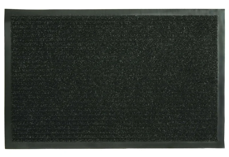 27390 Ribbed Utility Mat, 28 in L, 18 in W, Polypropylene Rug, Black - Fanmats