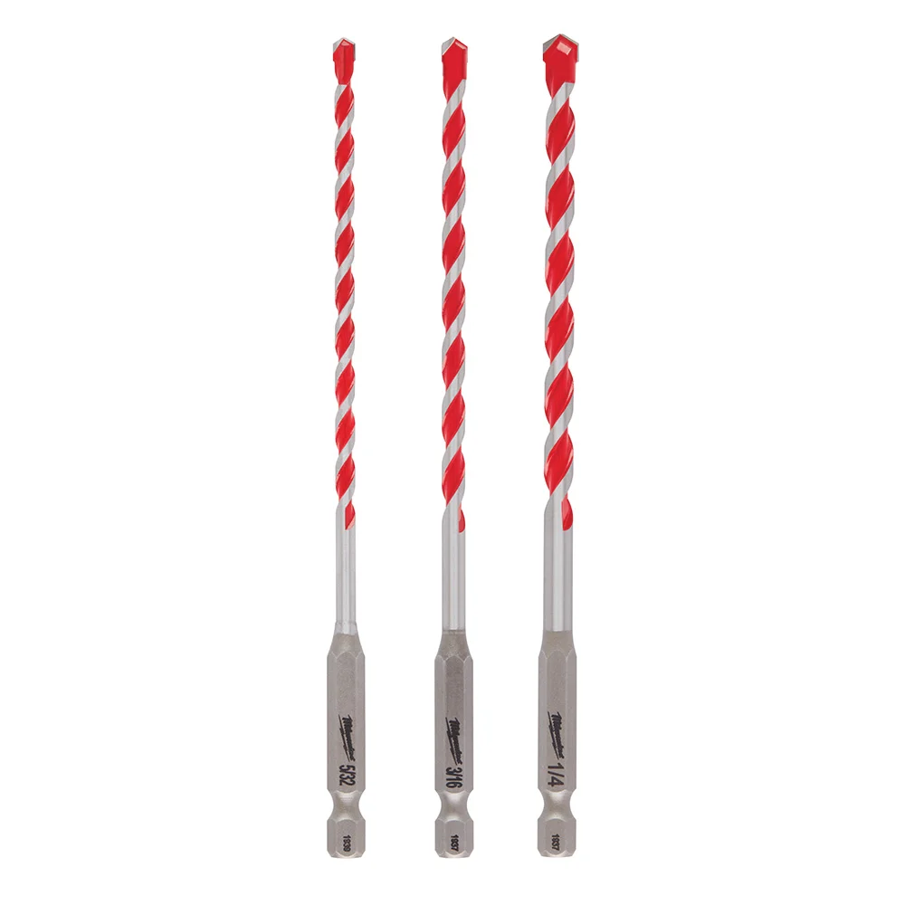 SHOCKWAVE 48-20-9050 Drill Bit Kit, 3-Piece, Carbide