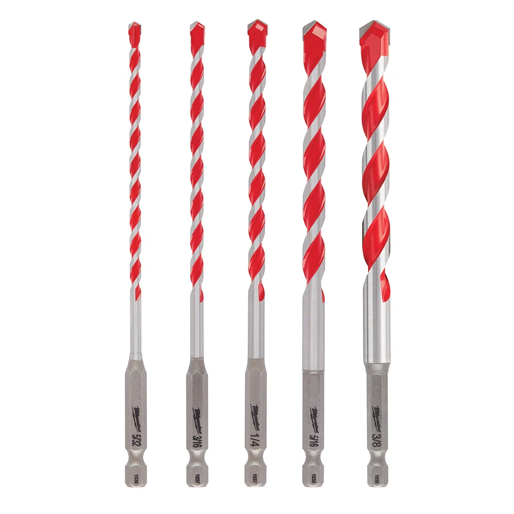SHOCKWAVE 48-20-9051 Drill Bit Kit, 5-Piece, Carbide