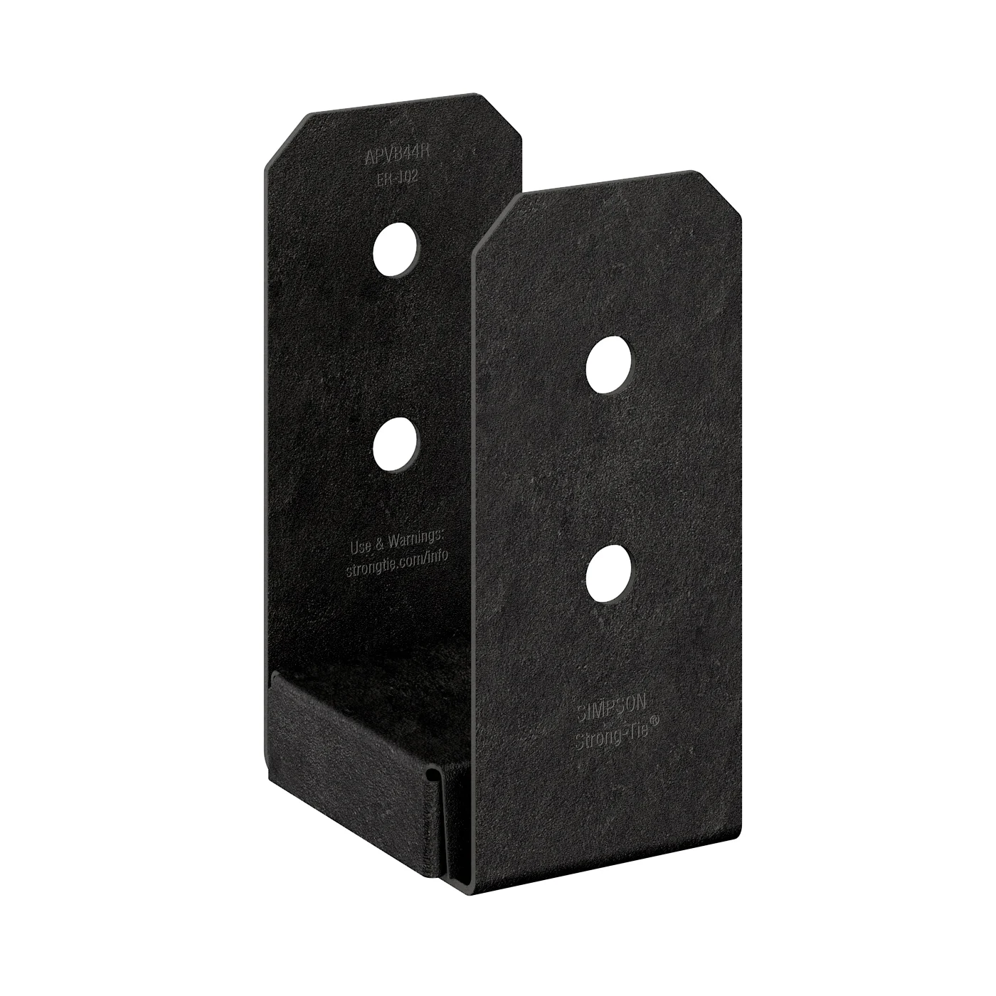 Outdoor Accents Avant APVB44R Adjustable Post Base, 4 x 4 in Post, 16 ga, Steel, Black Powder-Coated, ZMAX
