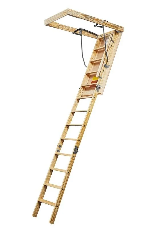 Husky 444 Series 4255410 Disappearing Stairway, 10 ft H Ceiling, 13-Step, 250 lb, 1 ft W Step, 1/EA