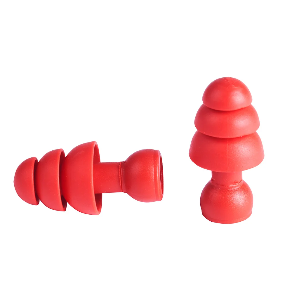48-73-3205 Replacement Ear Plugs, 26 dB NRR, Flanged, One-Size Ear Plug, Foam Ear Plug, Red Ear Plug, 5/Pk
