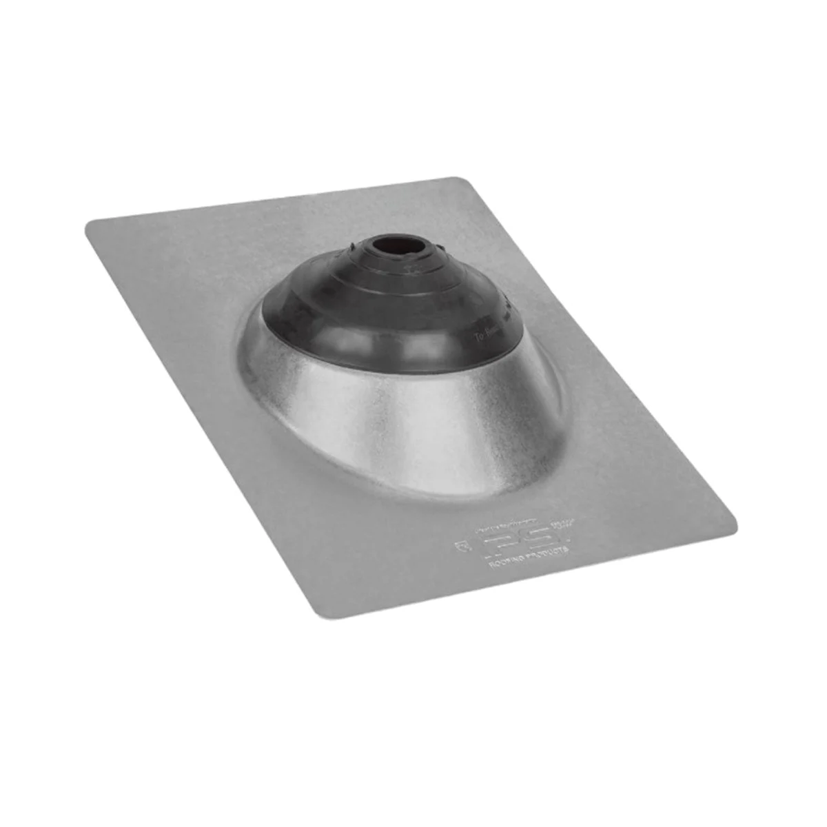 Multi-Size 4N1 Series 81711 Vent Pipe Roof Flashing, 16 in OAL, 12 in OAW, Steel, Galvanized, Mill, For 1-1/4 to 4 in Pipe