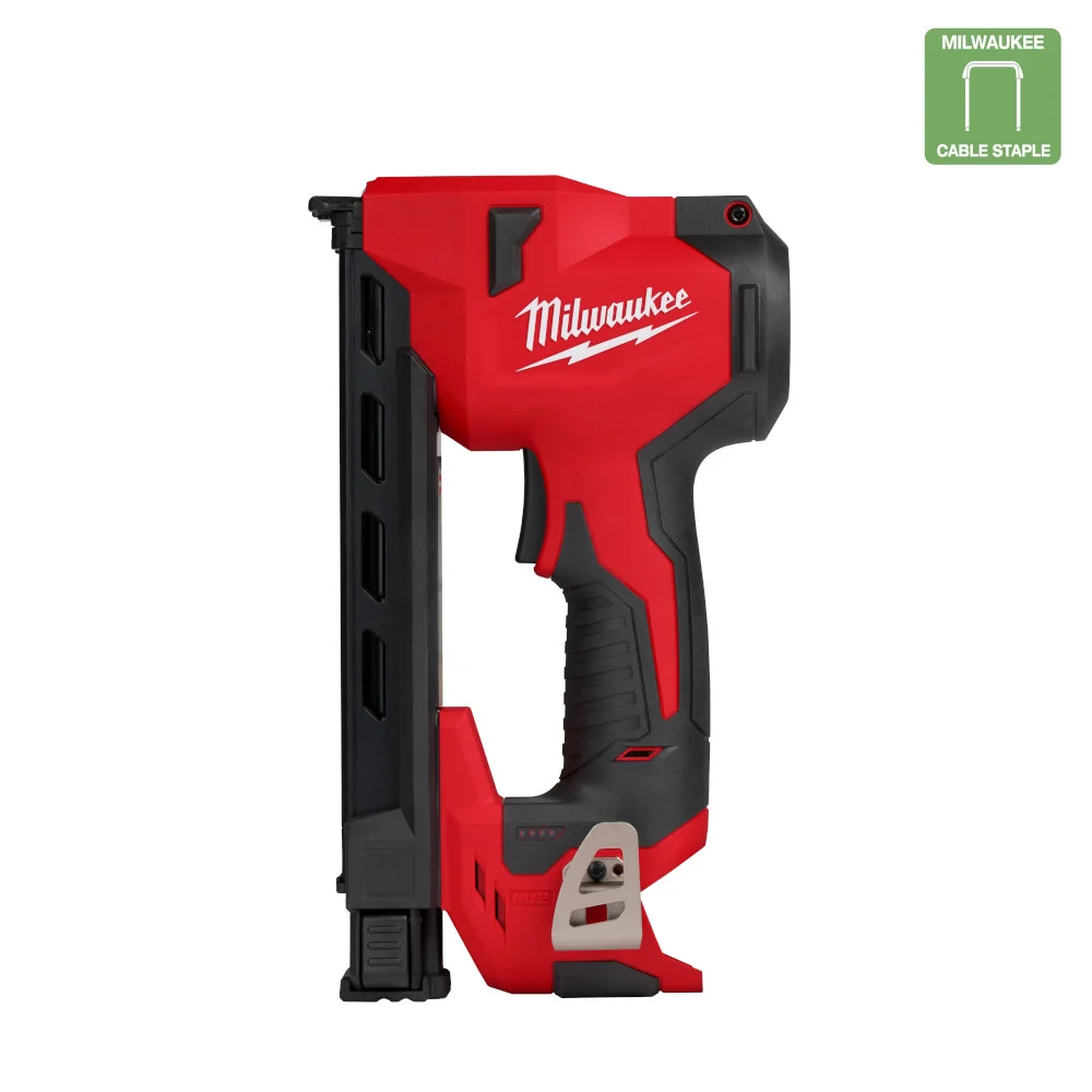 2448-20 M12 Cordless Cable Stapler, 12 V, 2 Ah, 3/4 in W Crown, Medium Crown Staple, 45 Magazine, TOOL ONLY