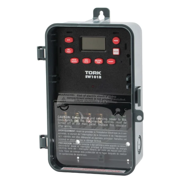 EW101B Digital Timer, 30 A, 120/277 VAC, 1 min to 7 days Time Setting, 7 days Cycle, Tan - Tork