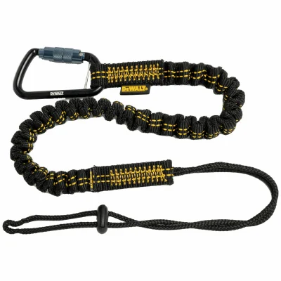 DXDP720200 Single Leg Tool Lanyard, 51 in L, 15 lb Working Load, Polyester Line, Black/Yellow - DEWALT