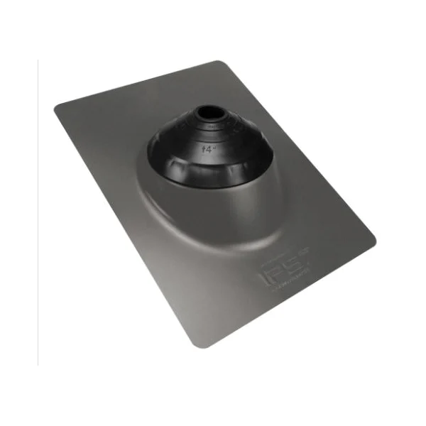 Multi-Size 4N1 Series 81892 Vent Pipe Roof Flashing, 16 in OAL, 12 in OAW, Steel, Galvanized, Gray, For 1-1/4 to 4 in Pipe