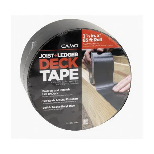 0375030 Deck Tape, 65 ft L, 3-1/8 in W, Polypropylene Backing, Black