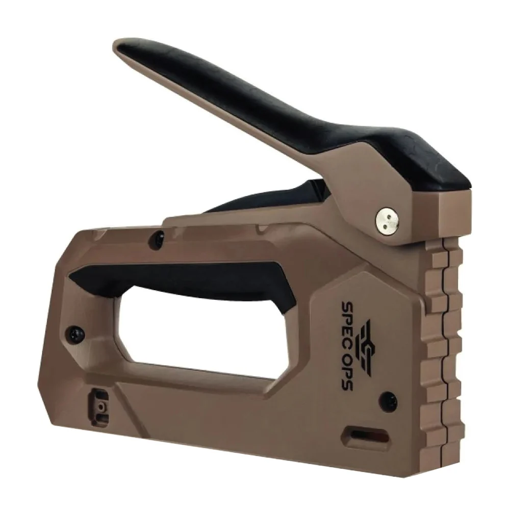 SPEC-M50 Staple Gun, Narrow Crown Staple, 1/4 in W Crown, Black/Flat Dark Earth