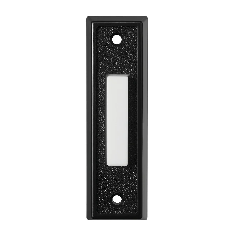 18000221 Doorbell Pushbutton, Wired, Black/White - Heath Zenith