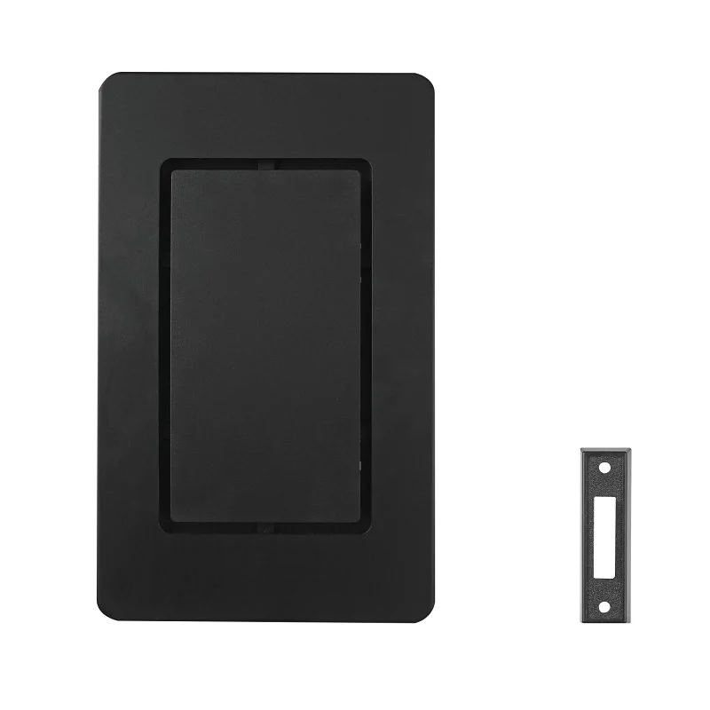 18000204 Doorbell Button with Chime, Wired, Plastic, Black - Heath Zenith