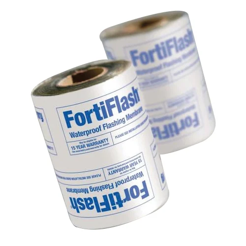 FortiFlash HE010FFR968 Window Wrap and Flashing Tape, 75 ft L, 6 in W, Rubberized Asphalt, Black - Henry