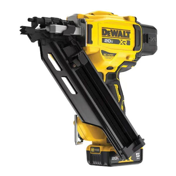 DCN930P1 Cordless Nailer Kit, Battery Included, 20 V, 5 Ah, 55 Magazine, 30 deg Collation, Paper Tape Collation - DEWALT