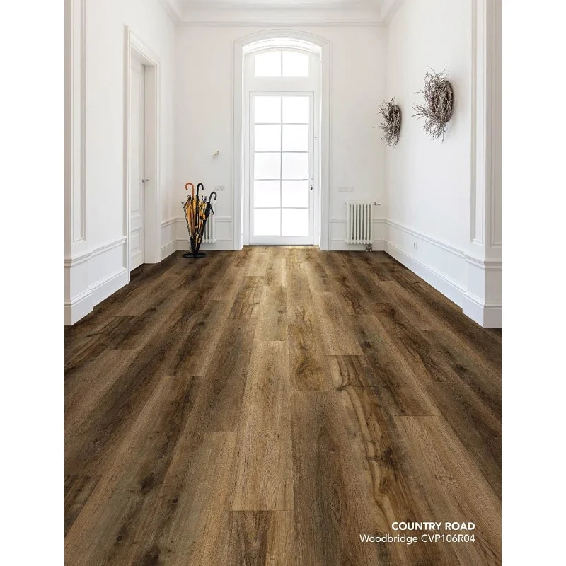 CVP106R04 Flooring Plank, 60 in L, 9 in W, Pressed Bevel Edge, Stone Polymer Composite/Vinyl - Healthier Choice Flooring