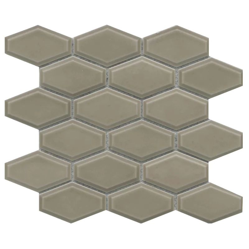 Reward Series F27REWATA1011MHW Porcelain Mosaic Tile, 11 in L Tile, 10 in W Tile, Pressed Edge, Taupe - Emser Tile