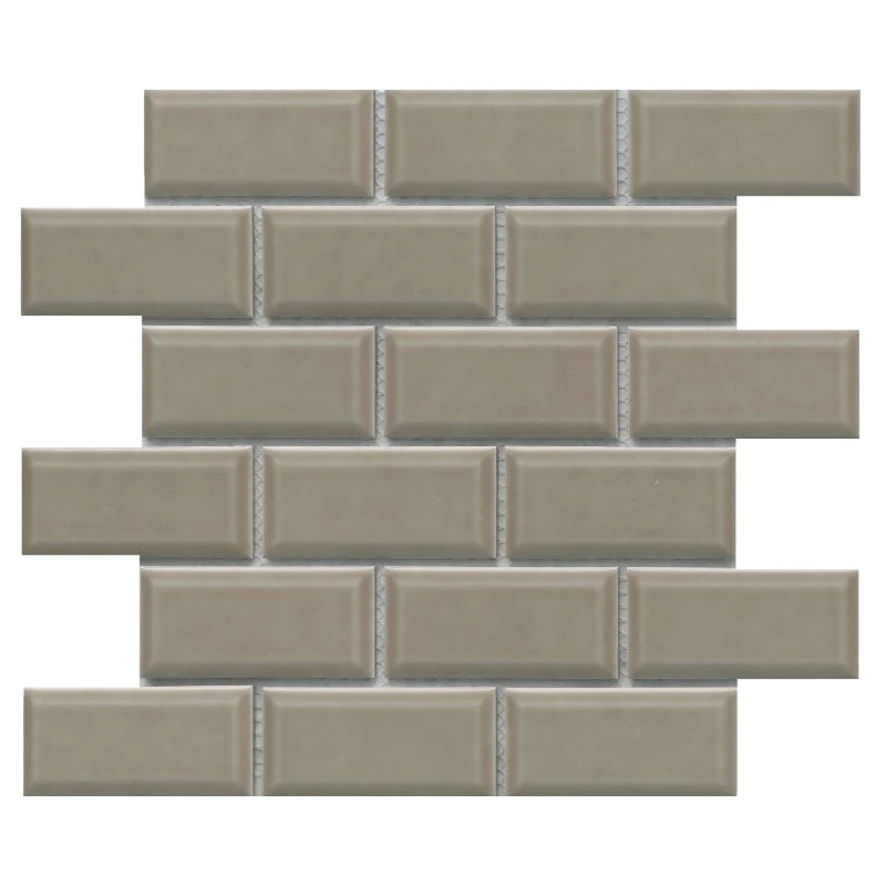 Reward Series F27REWATA1112MBV Porcelain Mosaic Tile, 12 in L Tile, 11 in W Tile, Pressed Edge, Bevel Pattern - Emser Tile