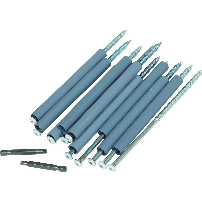 33047PKHP Gutter Screw with Ferrule, 7 in L, Hex, Slotted Drive, Steel, Galvanized, White, 10 PK - Amerimax