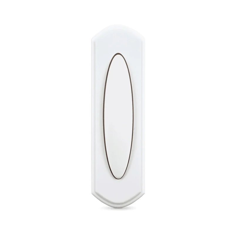 18000132 Classic Style Pushbutton Doorbell, Wireless, White - Heath Zenith