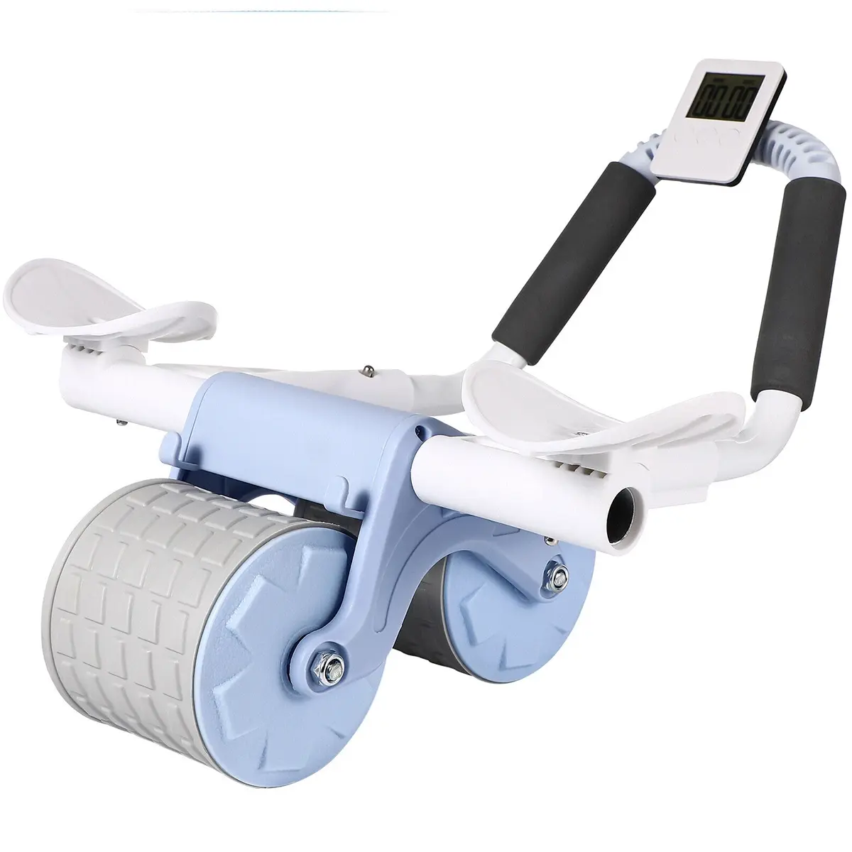 Fitness Master Automatic Rebound Abdominal Core Wheel Ab Roller Elbow Support Exercise W/ Lcd - Sports & Outdoor