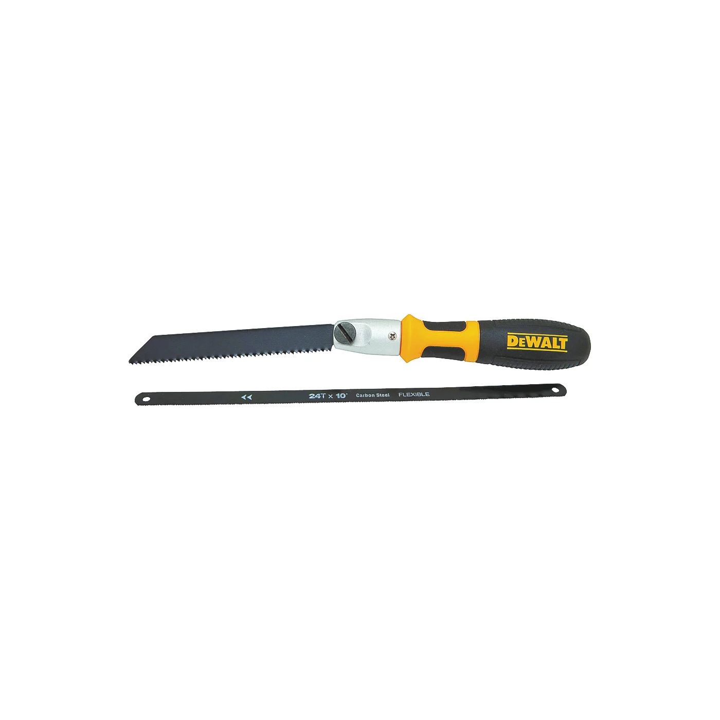 DWHT20542 Handsaw, 6 in Reciprocal, 12/10 in Hack in L Blade, 24 TPI, Steel Blade, Cushion-Grip Handle