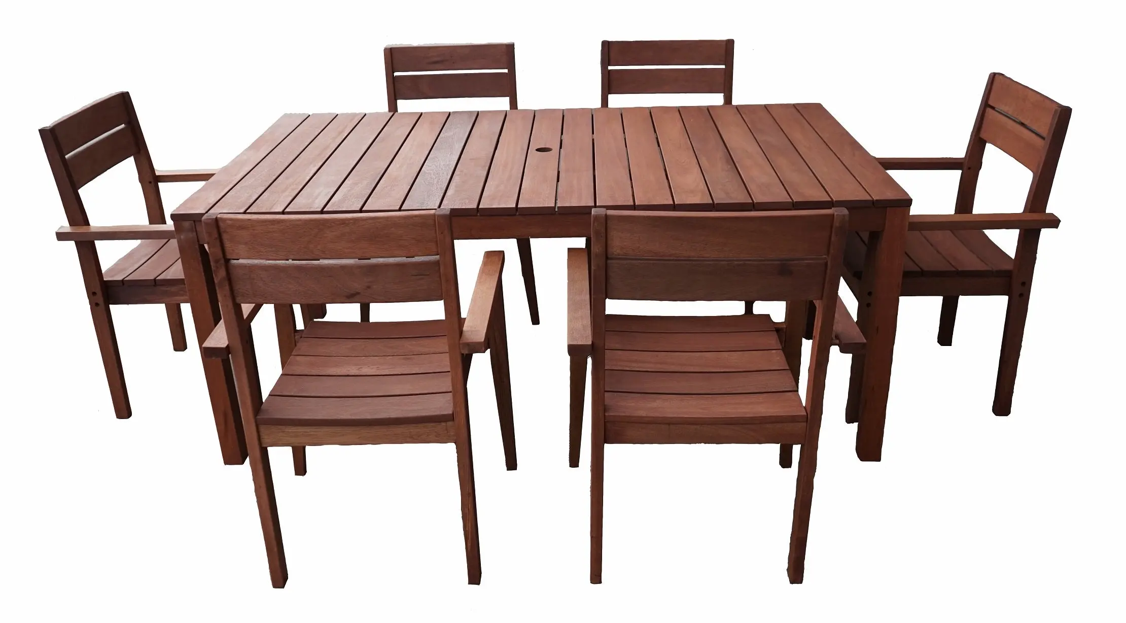 Supreme Rectangular 1.8m Dining Table & Chairs 7pc Setting - Furniture