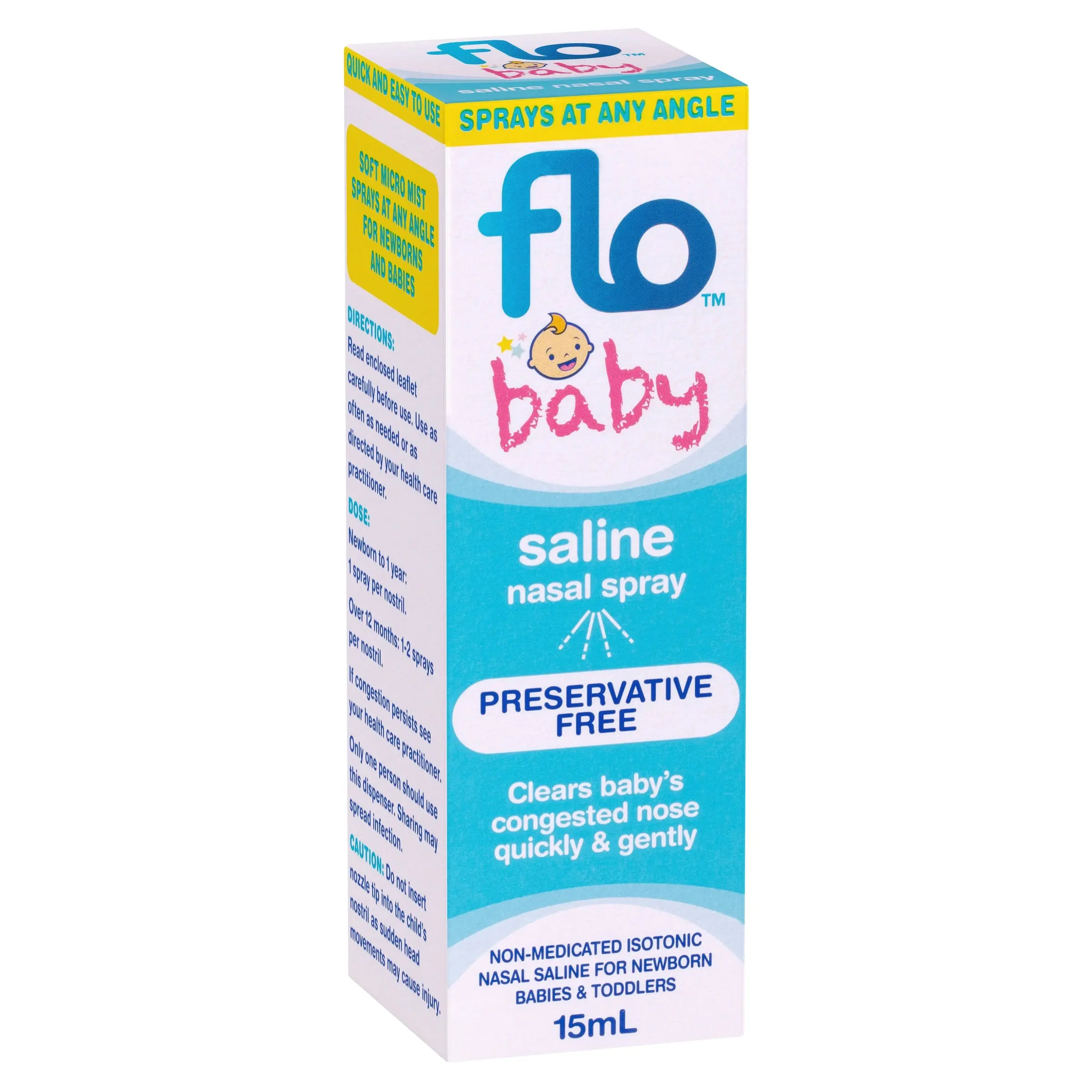 FLO Baby Saline Spray 15mL - Health