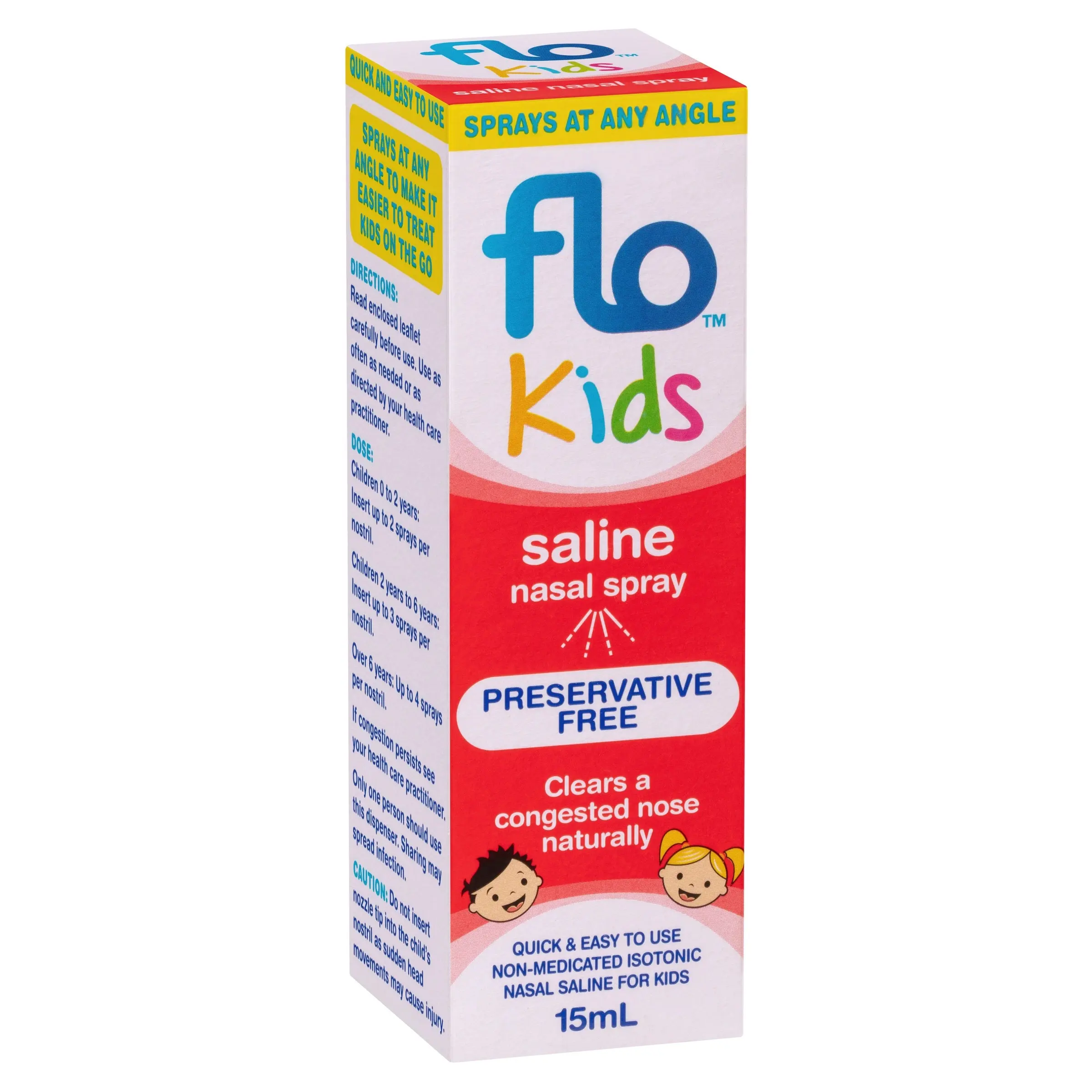 Flo Kids Saline Spray 15ml - Health