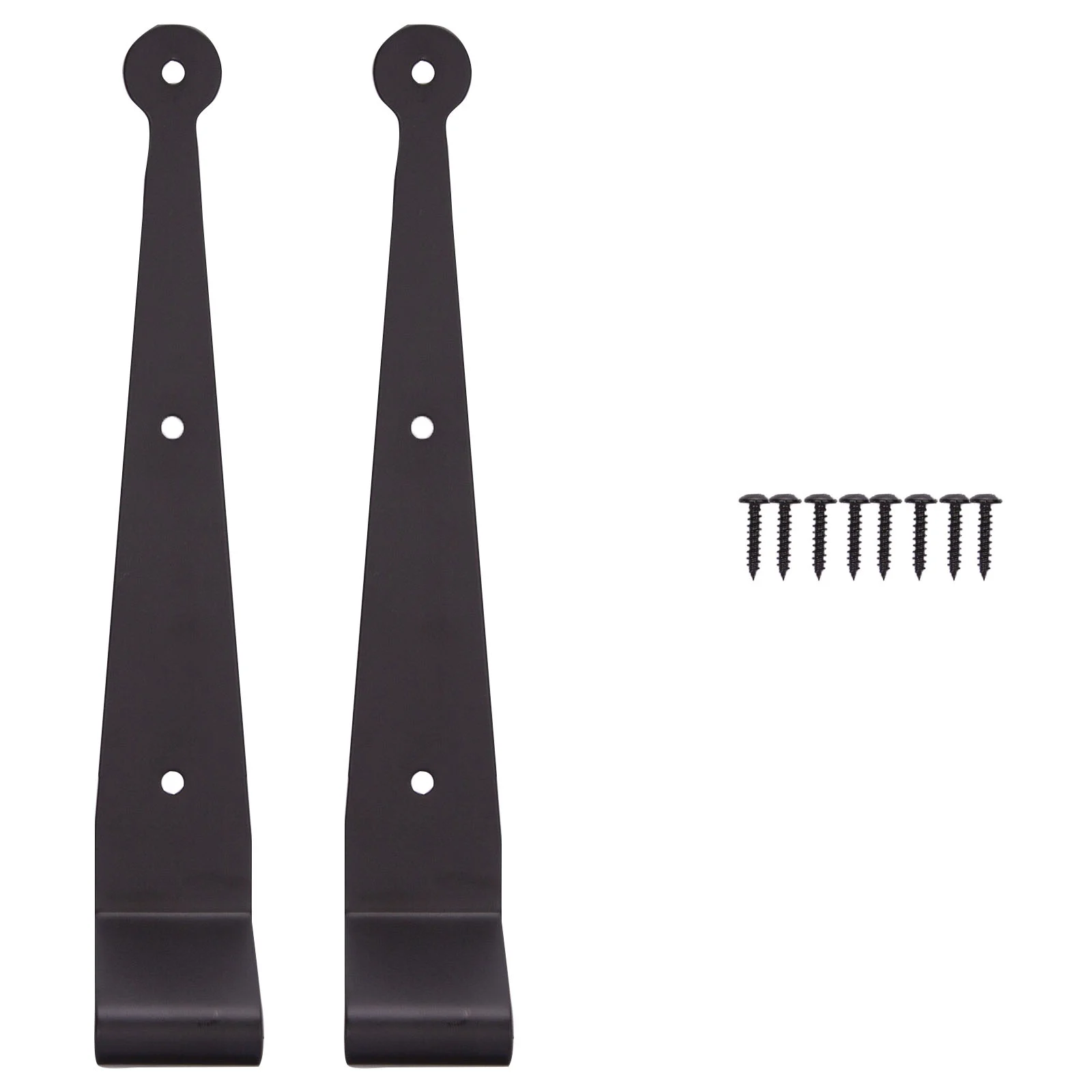SH-S02-PS Strap Hinge, 10 in, Black, Screw Mounting